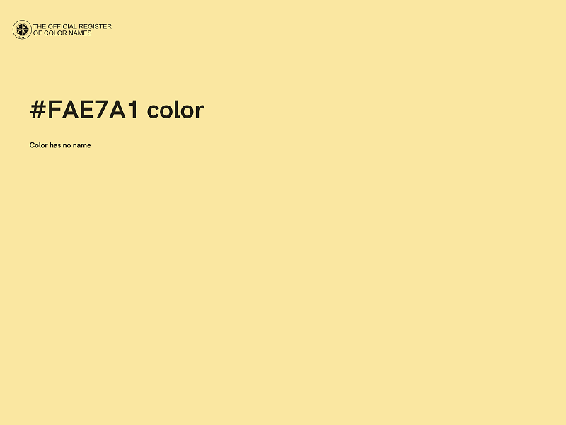 #FAE7A1 color image