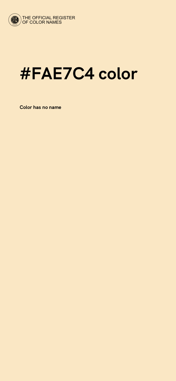 #FAE7C4 color image