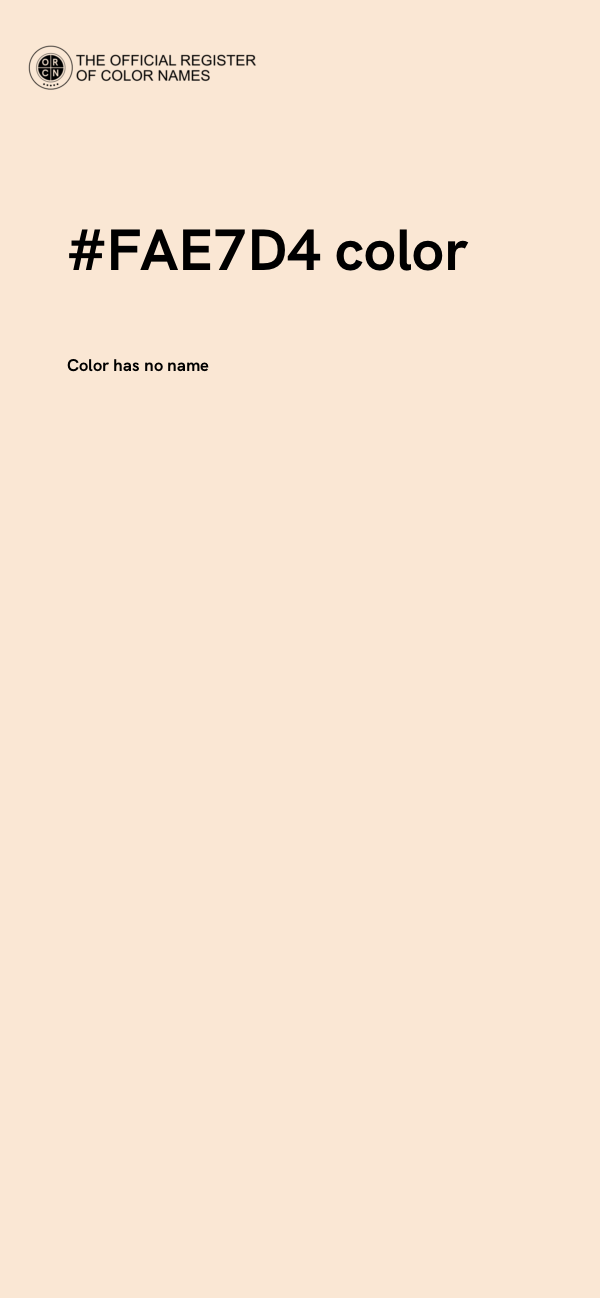 #FAE7D4 color image