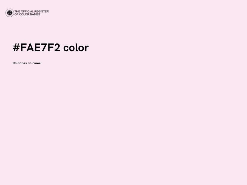 #FAE7F2 color image