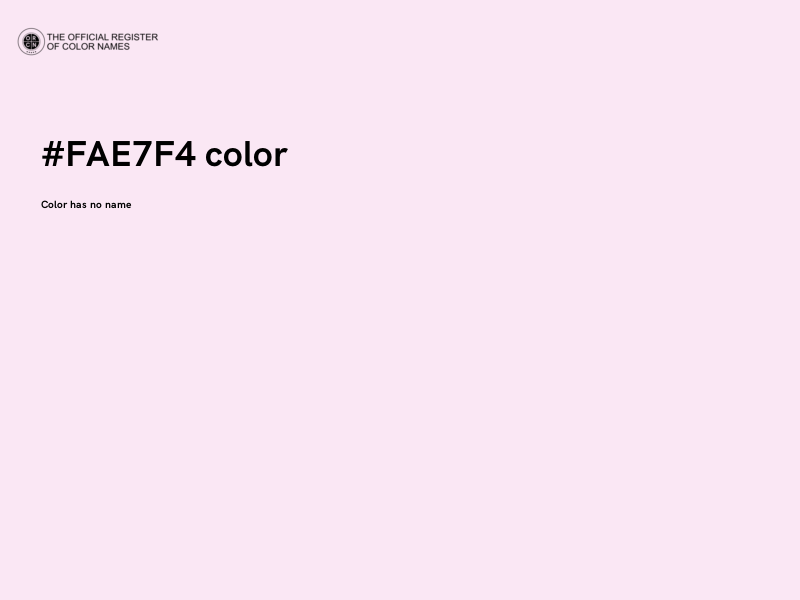 #FAE7F4 color image