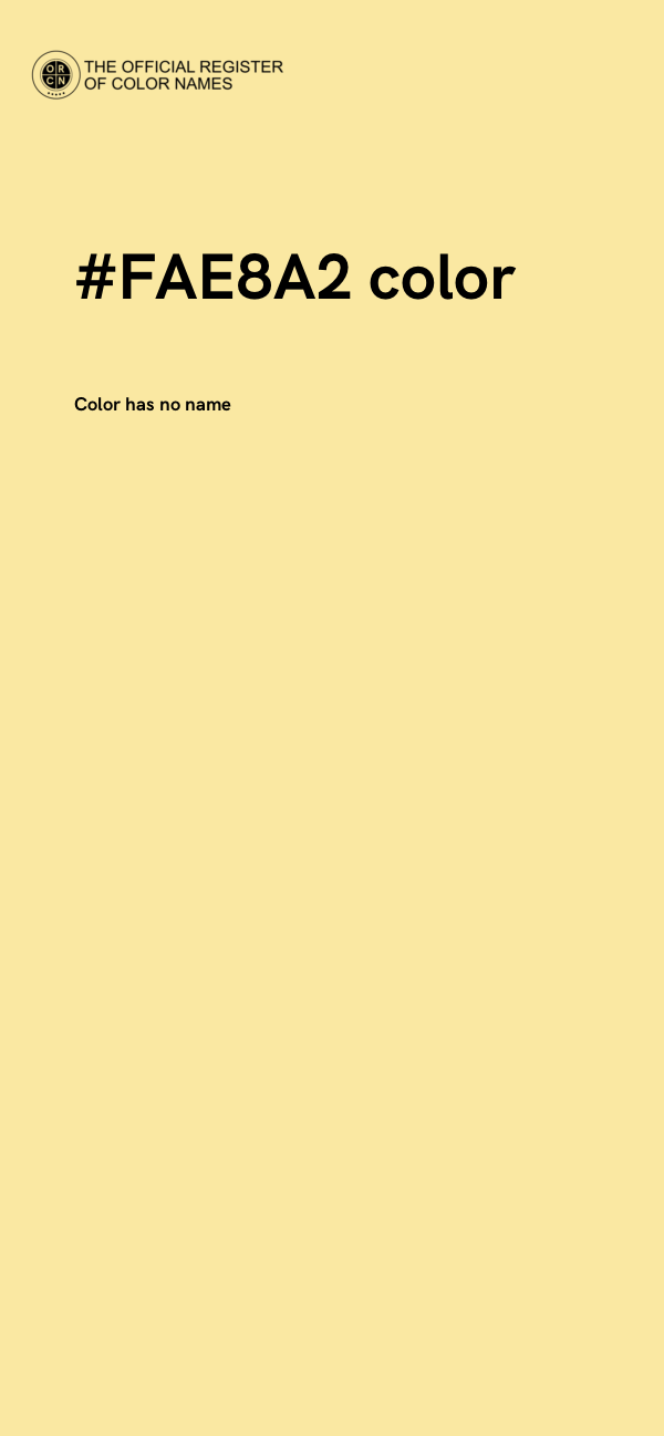 #FAE8A2 color image