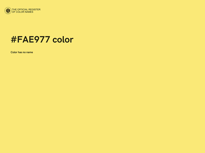 #FAE977 color image