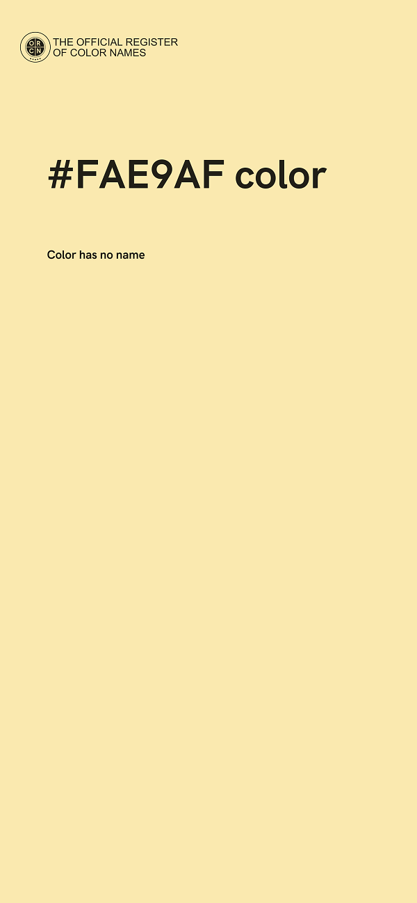 #FAE9AF color image