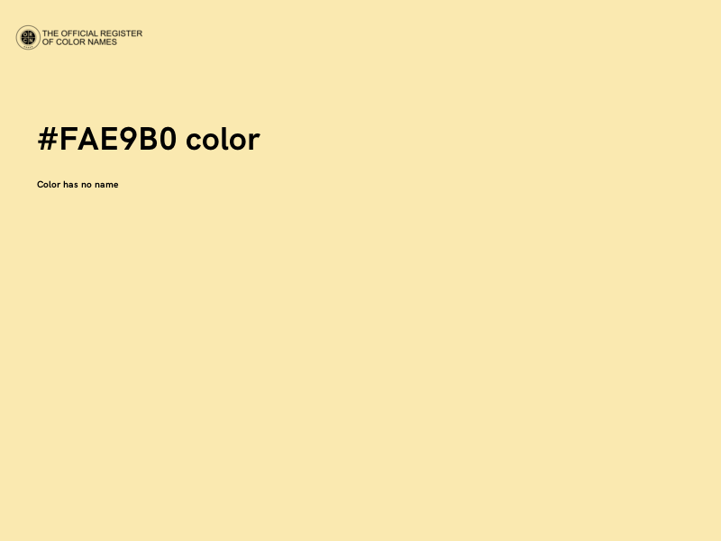 #FAE9B0 color image