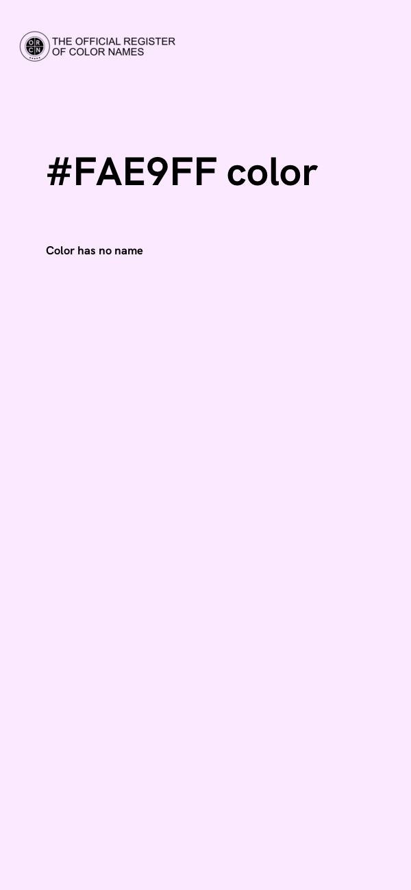 #FAE9FF color image