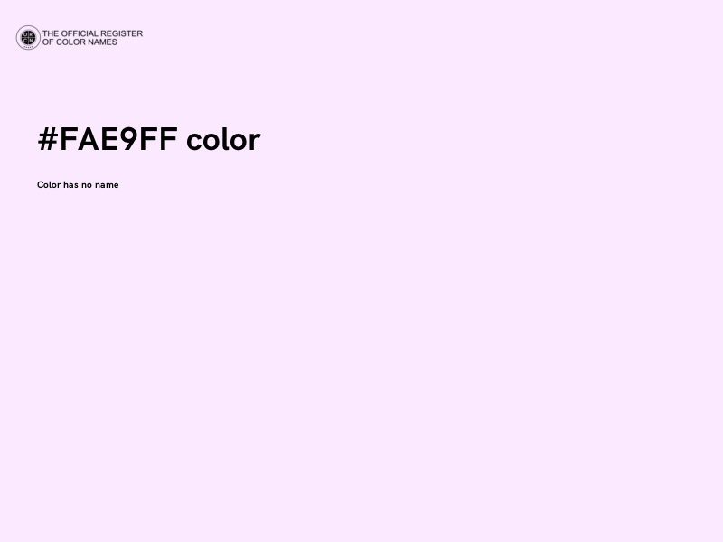 #FAE9FF color image