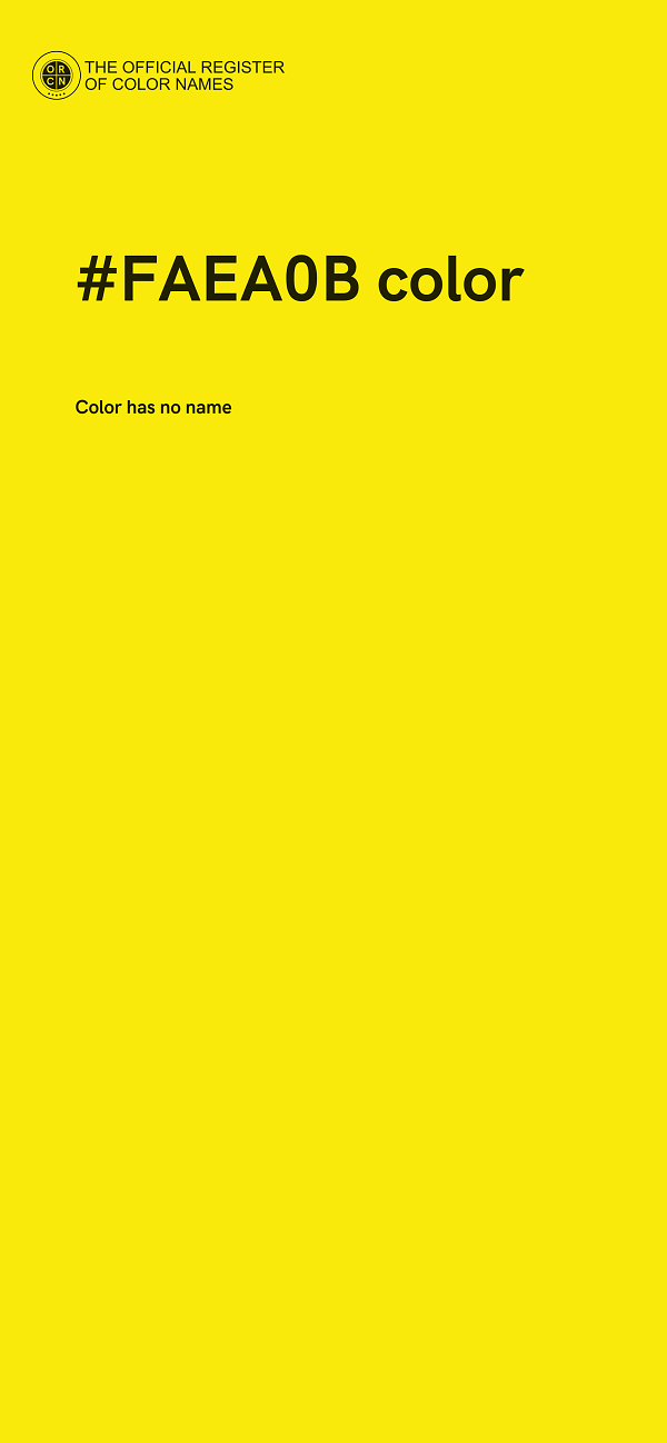 #FAEA0B color image