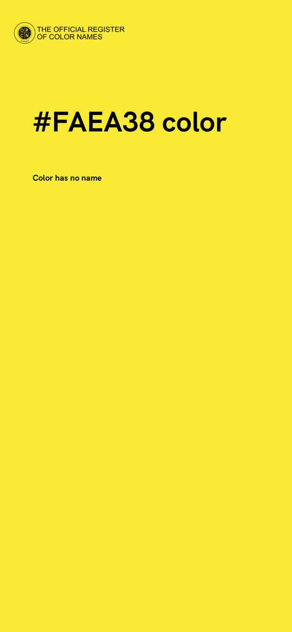 #FAEA38 color image