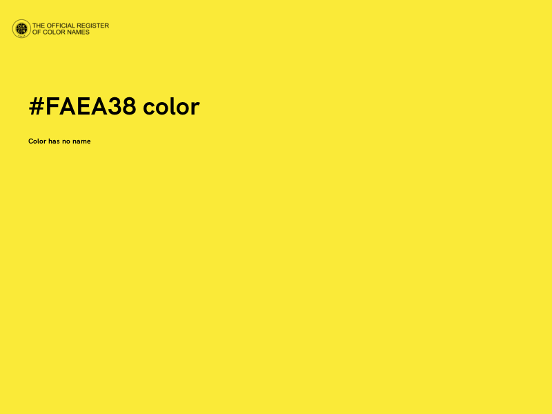 #FAEA38 color image