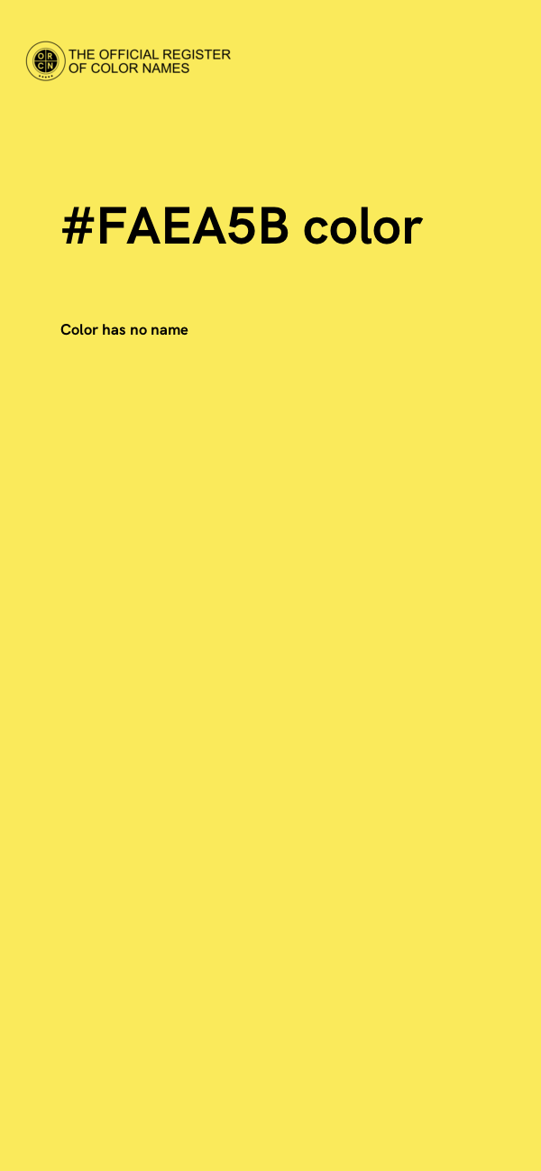 #FAEA5B color image