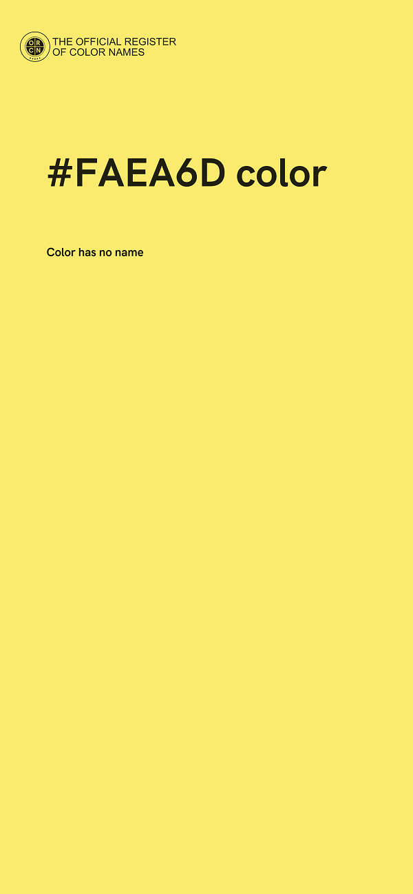 #FAEA6D color image
