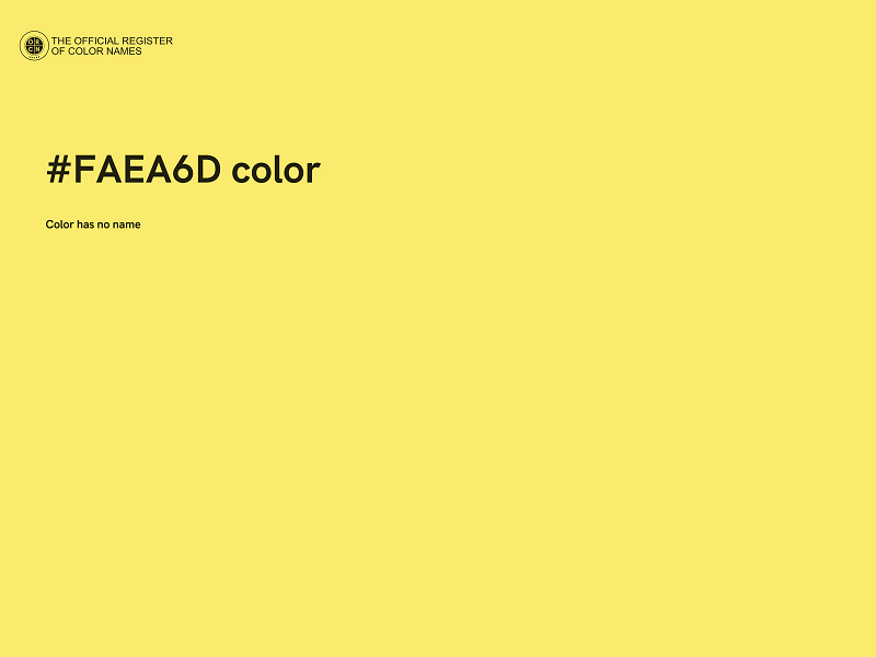 #FAEA6D color image