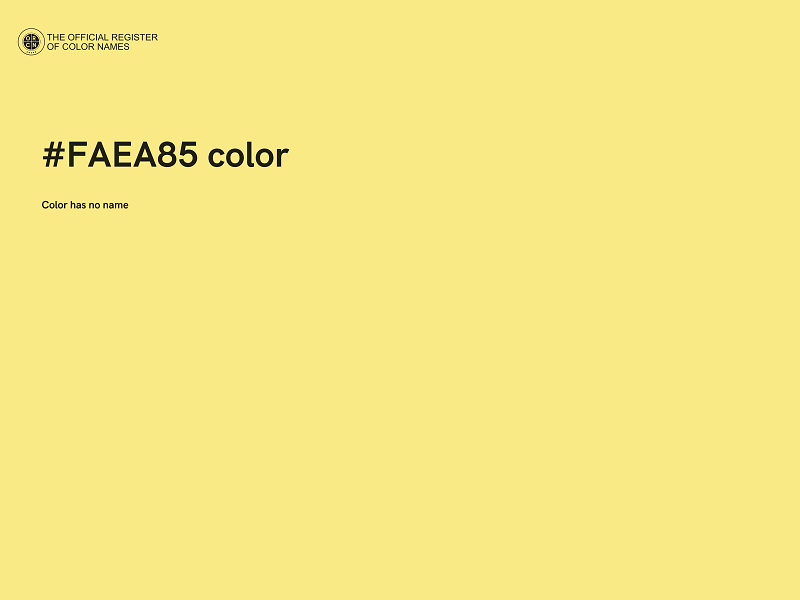 #FAEA85 color image