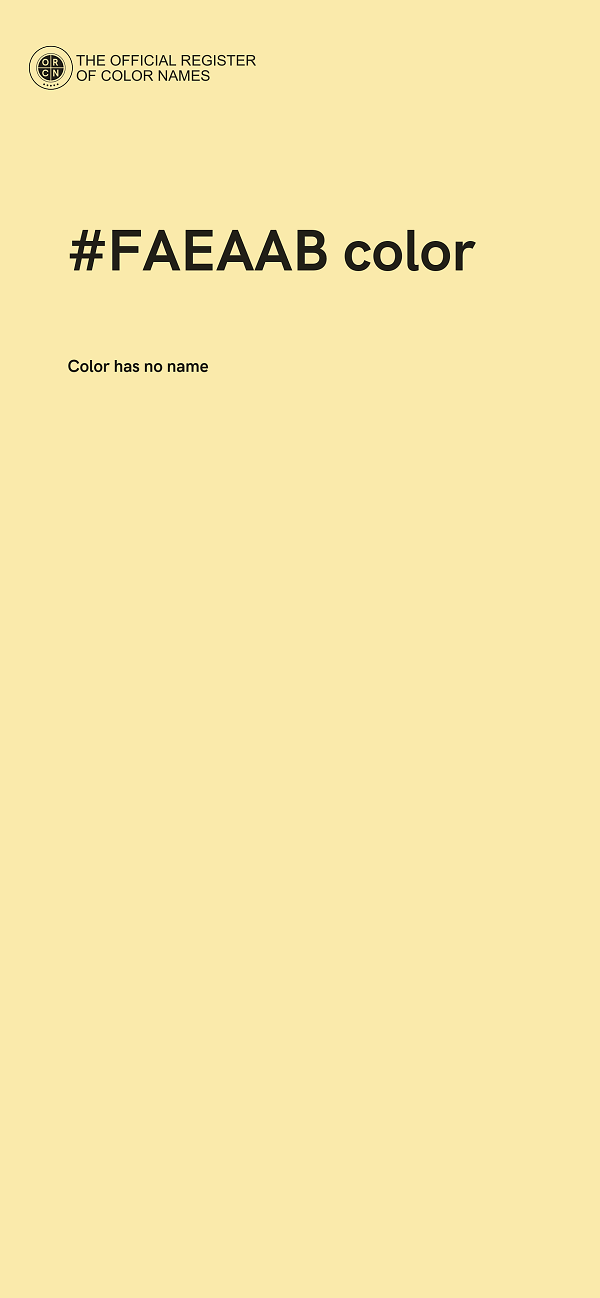 #FAEAAB color image