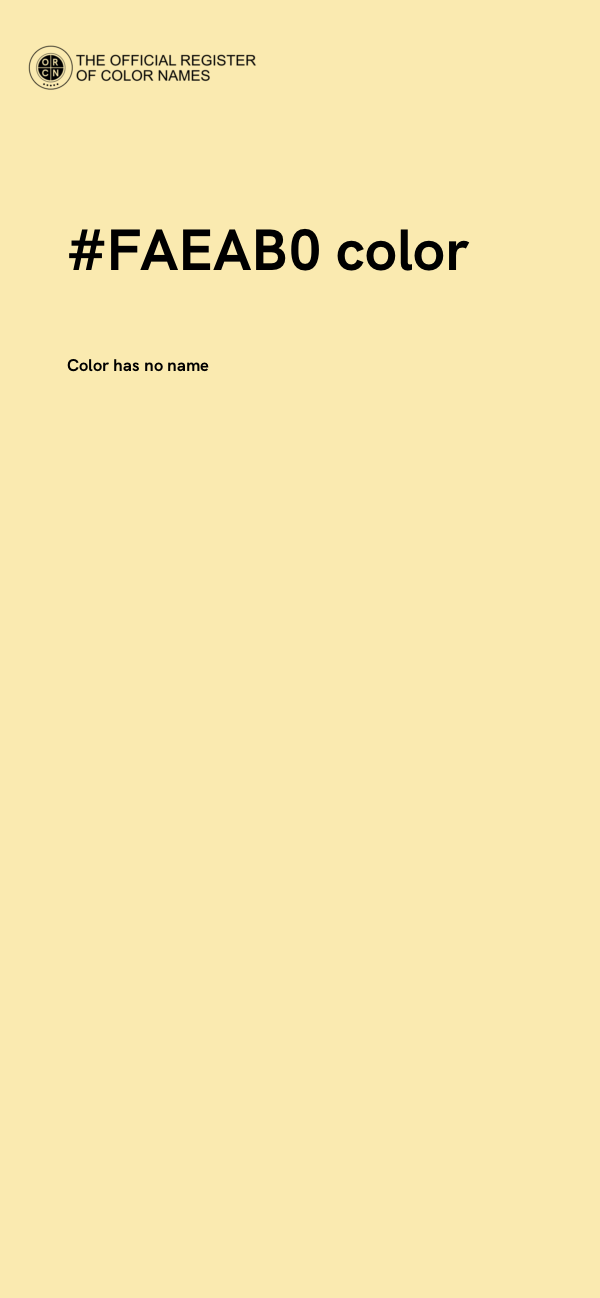 #FAEAB0 color image