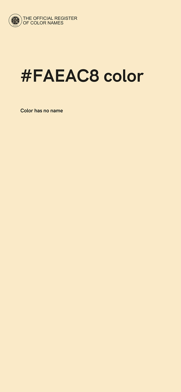 #FAEAC8 color image