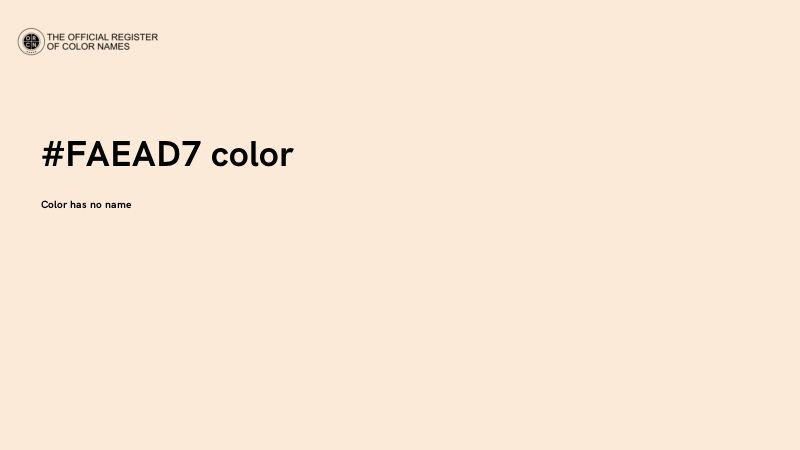 #FAEAD7 color image