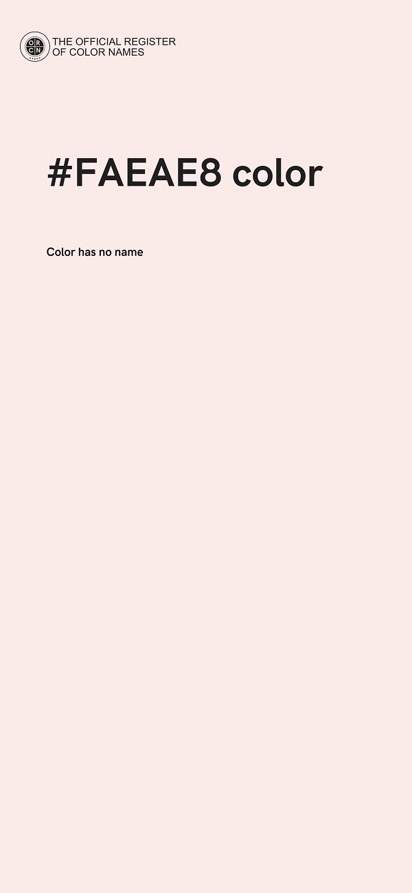 #FAEAE8 color image