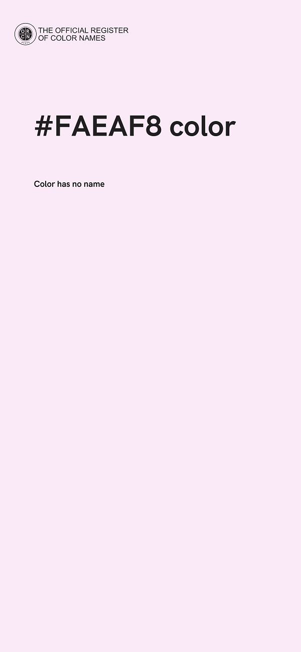 #FAEAF8 color image