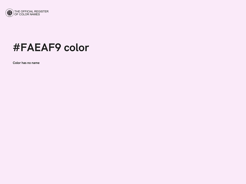 #FAEAF9 color image