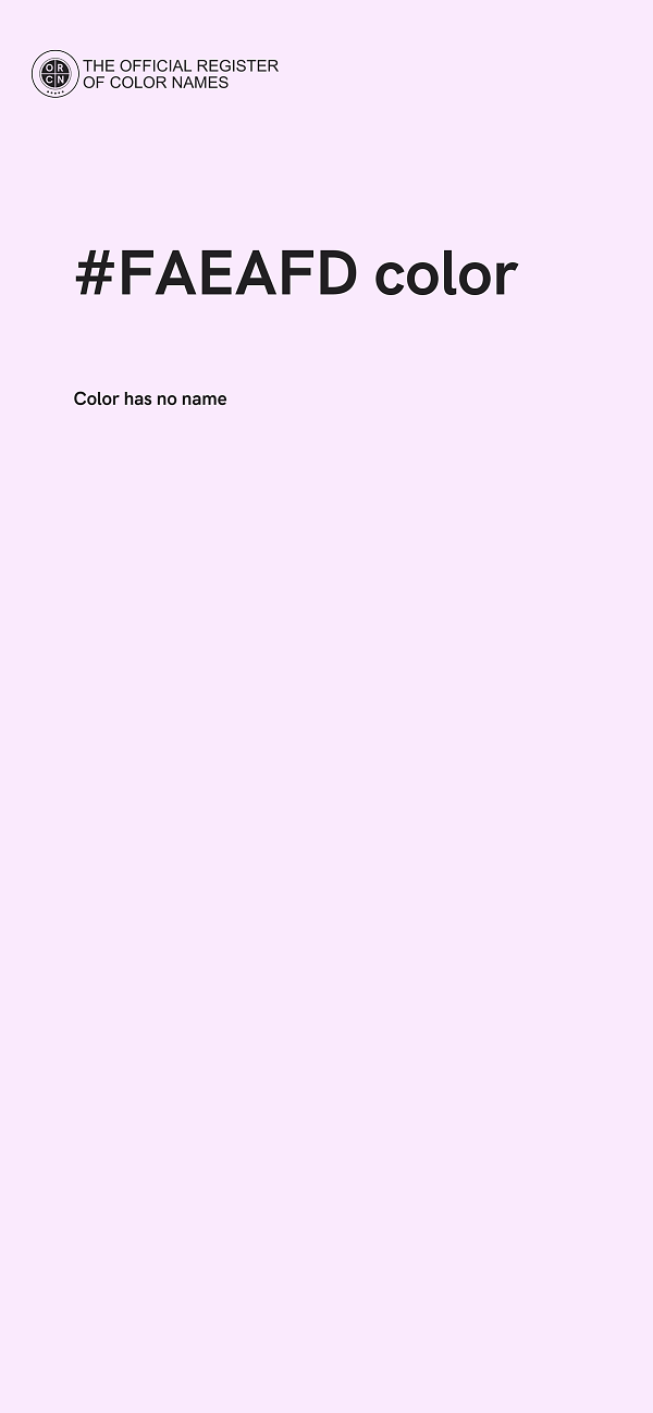 #FAEAFD color image