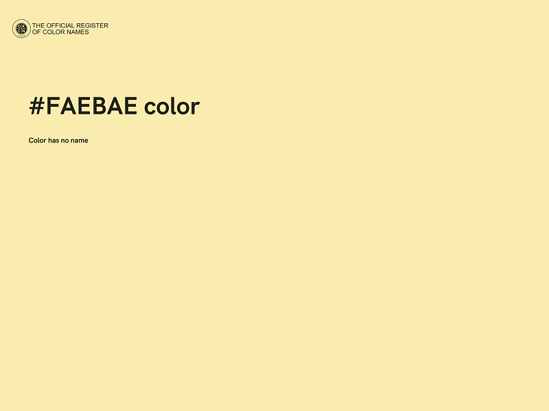 #FAEBAE color image