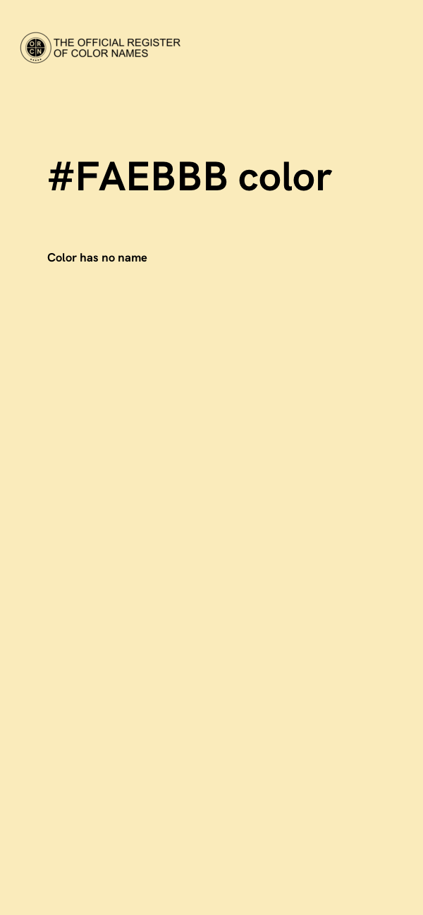 #FAEBBB color image