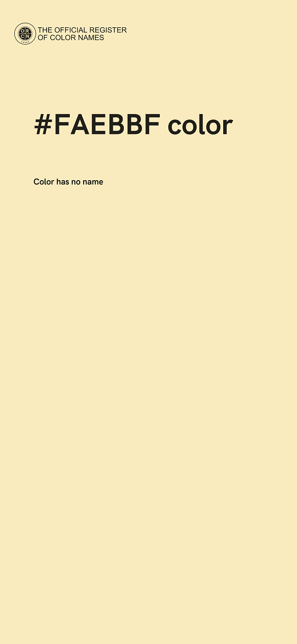#FAEBBF color image