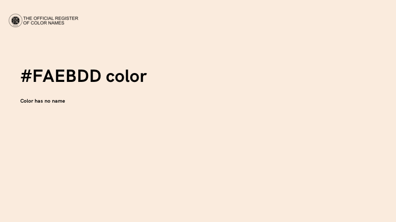 #FAEBDD color image