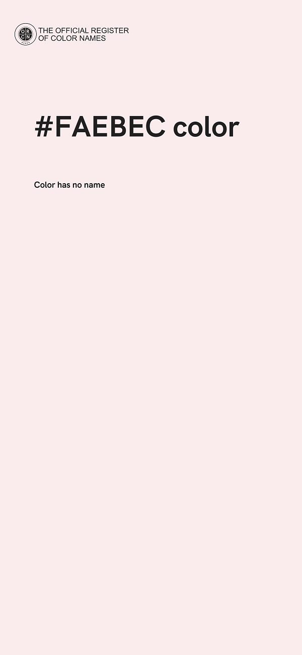 #FAEBEC color image