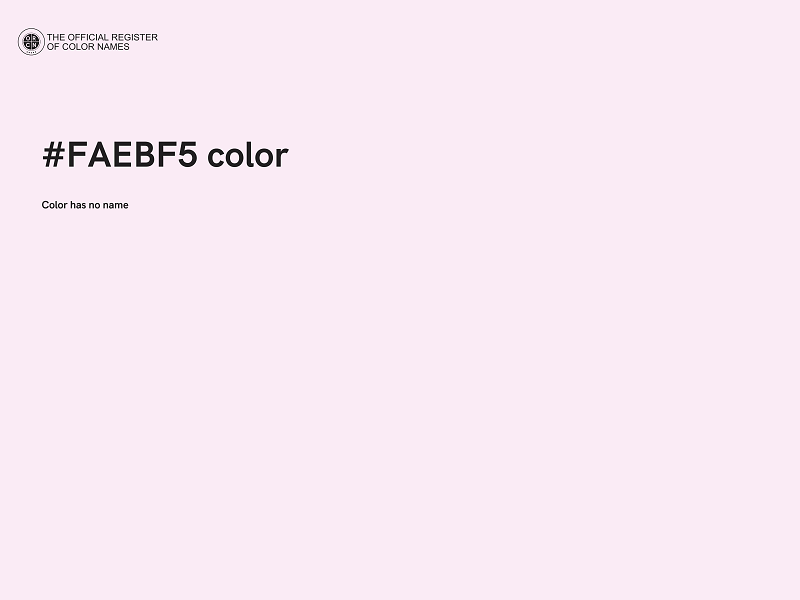 #FAEBF5 color image