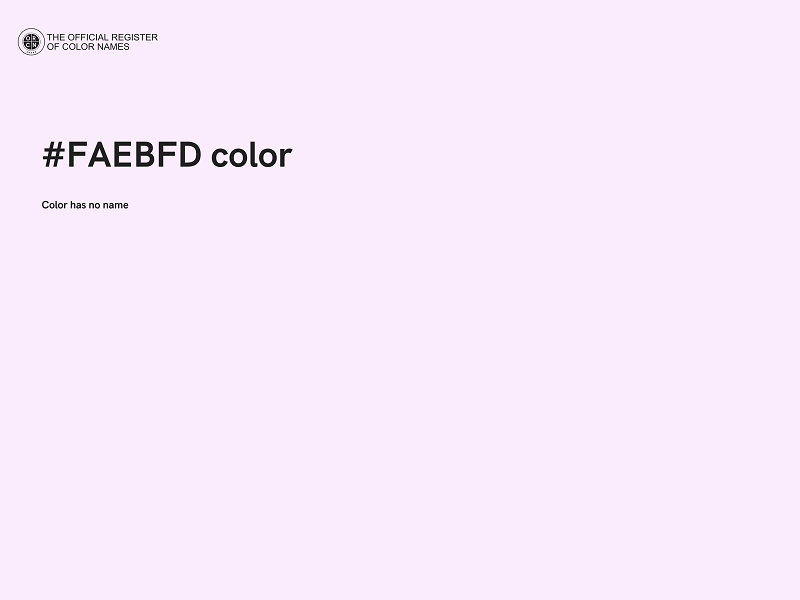 #FAEBFD color image