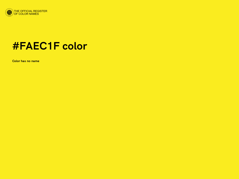 #FAEC1F color image