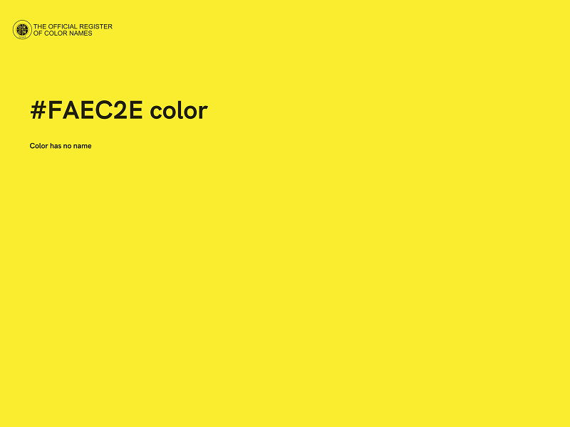 #FAEC2E color image