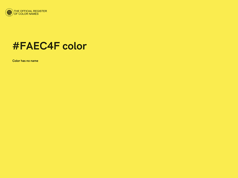 #FAEC4F color image