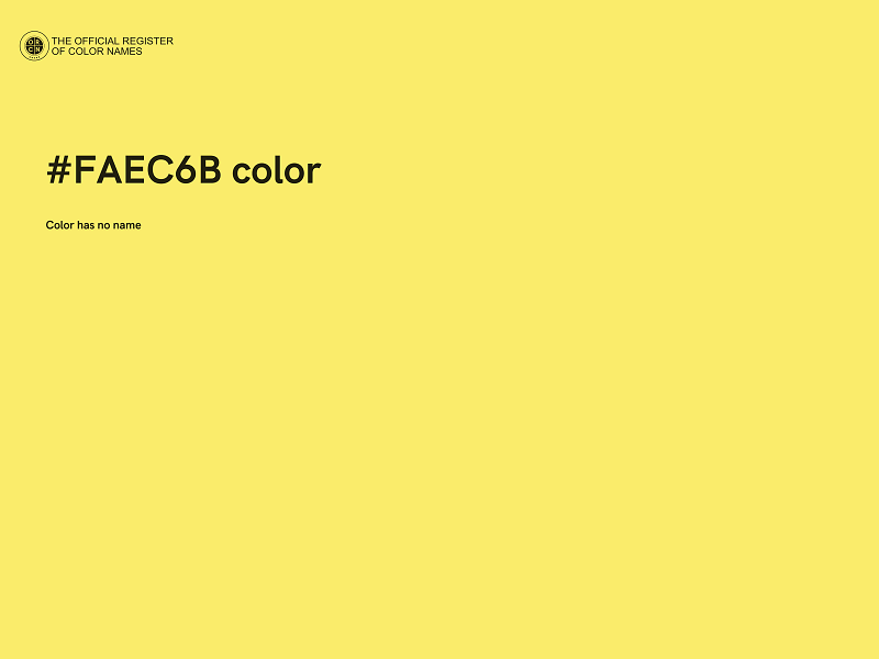 #FAEC6B color image