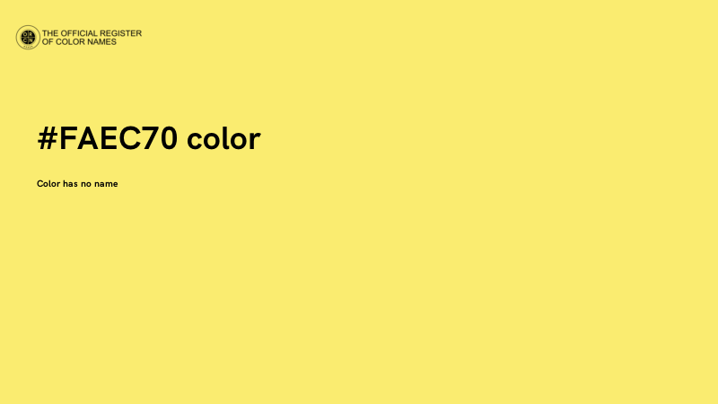 #FAEC70 color image