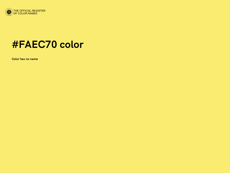 #FAEC70 color image