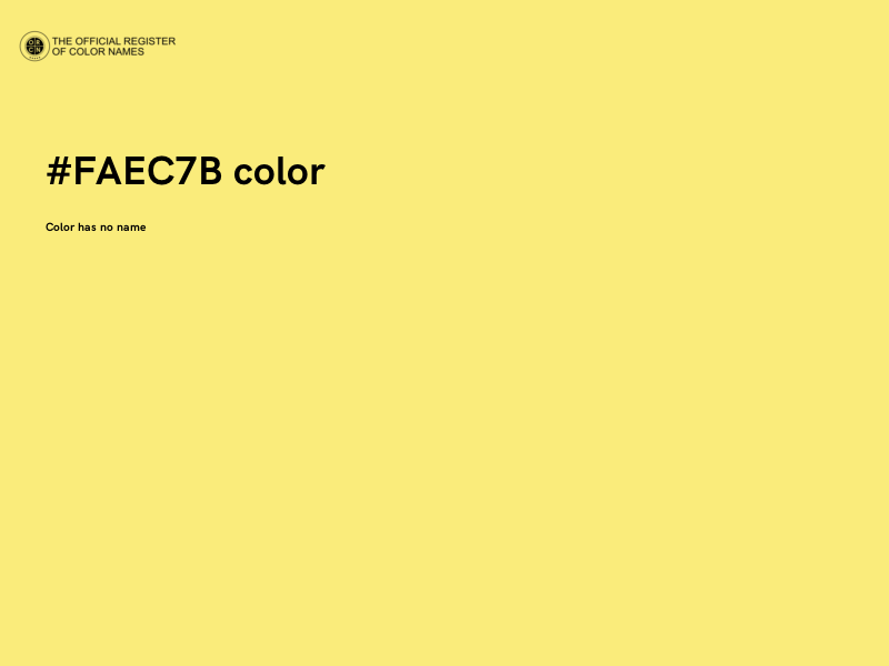 #FAEC7B color image