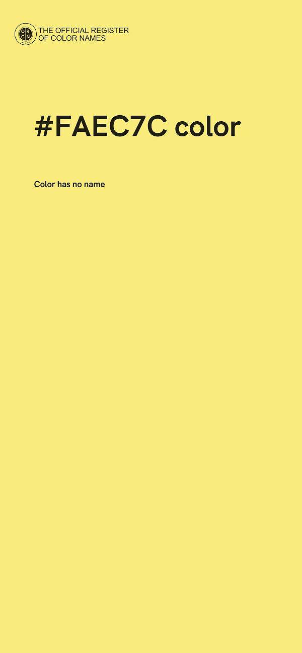 #FAEC7C color image