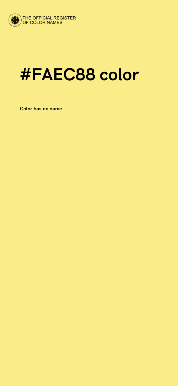 #FAEC88 color image
