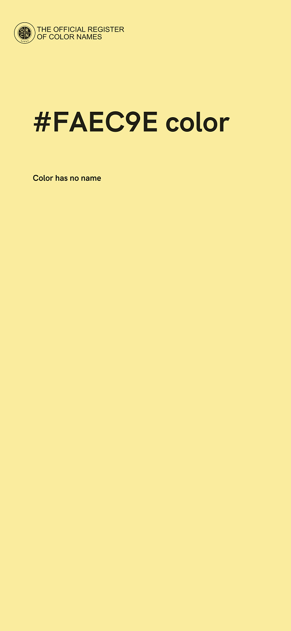 #FAEC9E color image