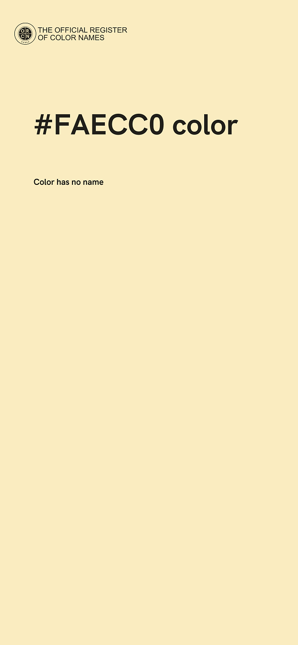 #FAECC0 color image