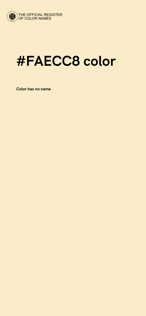 #FAECC8 color image