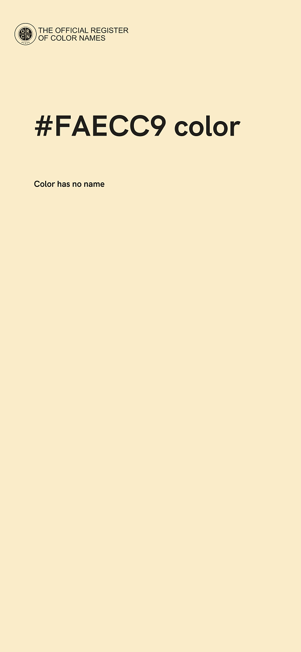 #FAECC9 color image