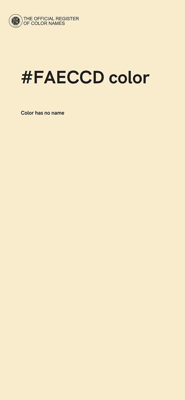 #FAECCD color image