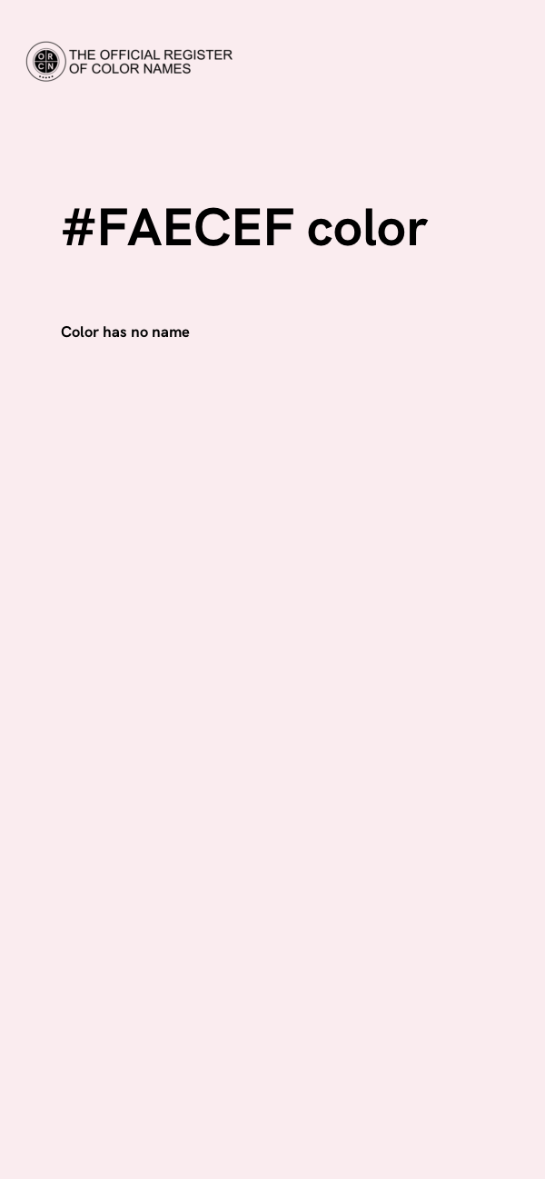 #FAECEF color image