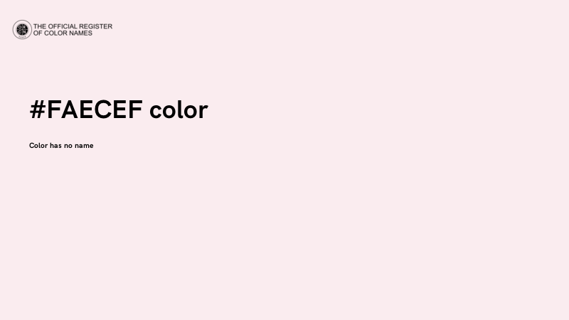 #FAECEF color image