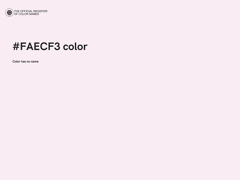 #FAECF3 color image